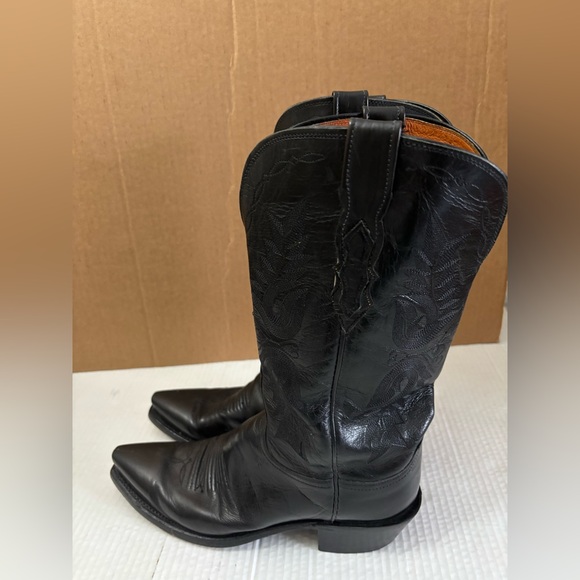 Lucchese Women’s Size 8.5 C Black Buffalo Cowboy Boot N4501 54 - Picture 4 of 15